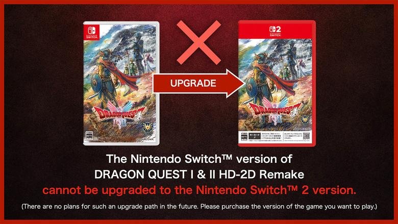 Square Enix تؤكد: لا ترقية بين Dragon Quest I & II HD‑2D على Switch و Switch 2