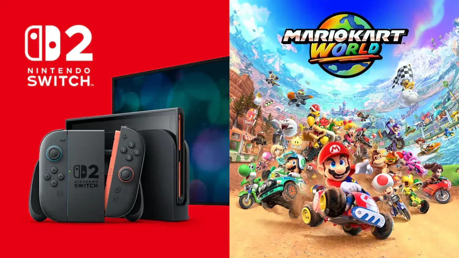 نينتندو تعلن عن مبيعات مذهلة لجهاز Switch 2 ولعبة Mario Kart World خلال شهر